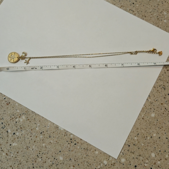 NEW Swarovski Gold Sand Dollar Pendant Necklace Crystals Summer Vacation Resort - Picture 6 of 7